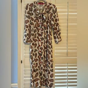 Buru size medium housecoat dress paisley print good condition